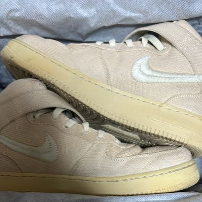 Stussy × Nike Air Force 1 Mid "Fossil Stone"