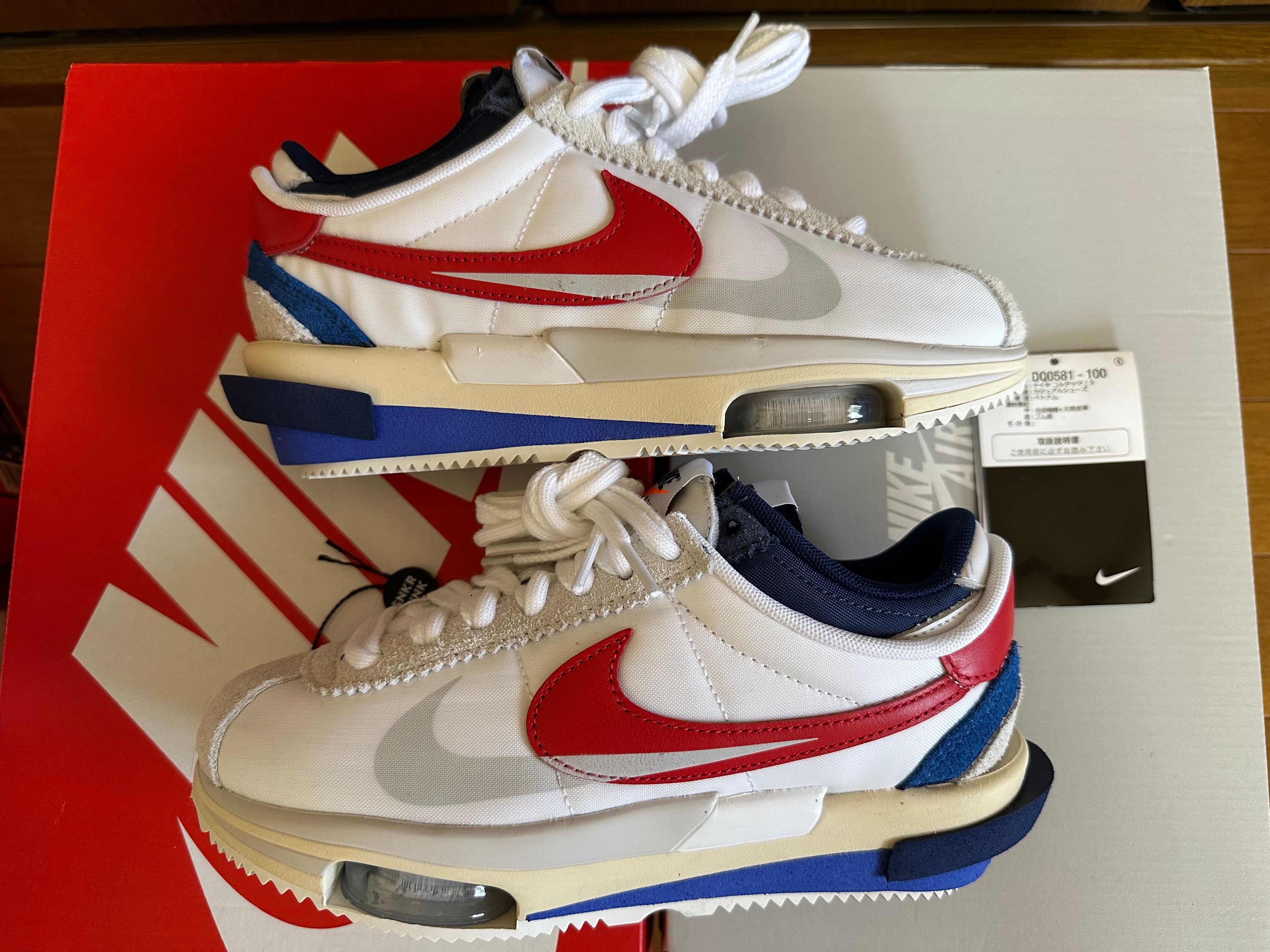 sacai × Nike Zoom Cortez "White and University Red"