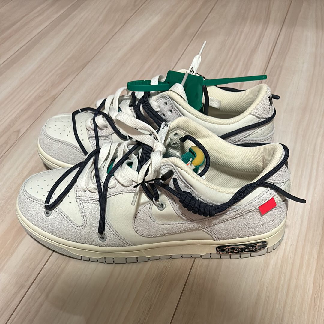 Off-White × Nike Dunk Low "Sail/Neutral Grey/Gridiron"