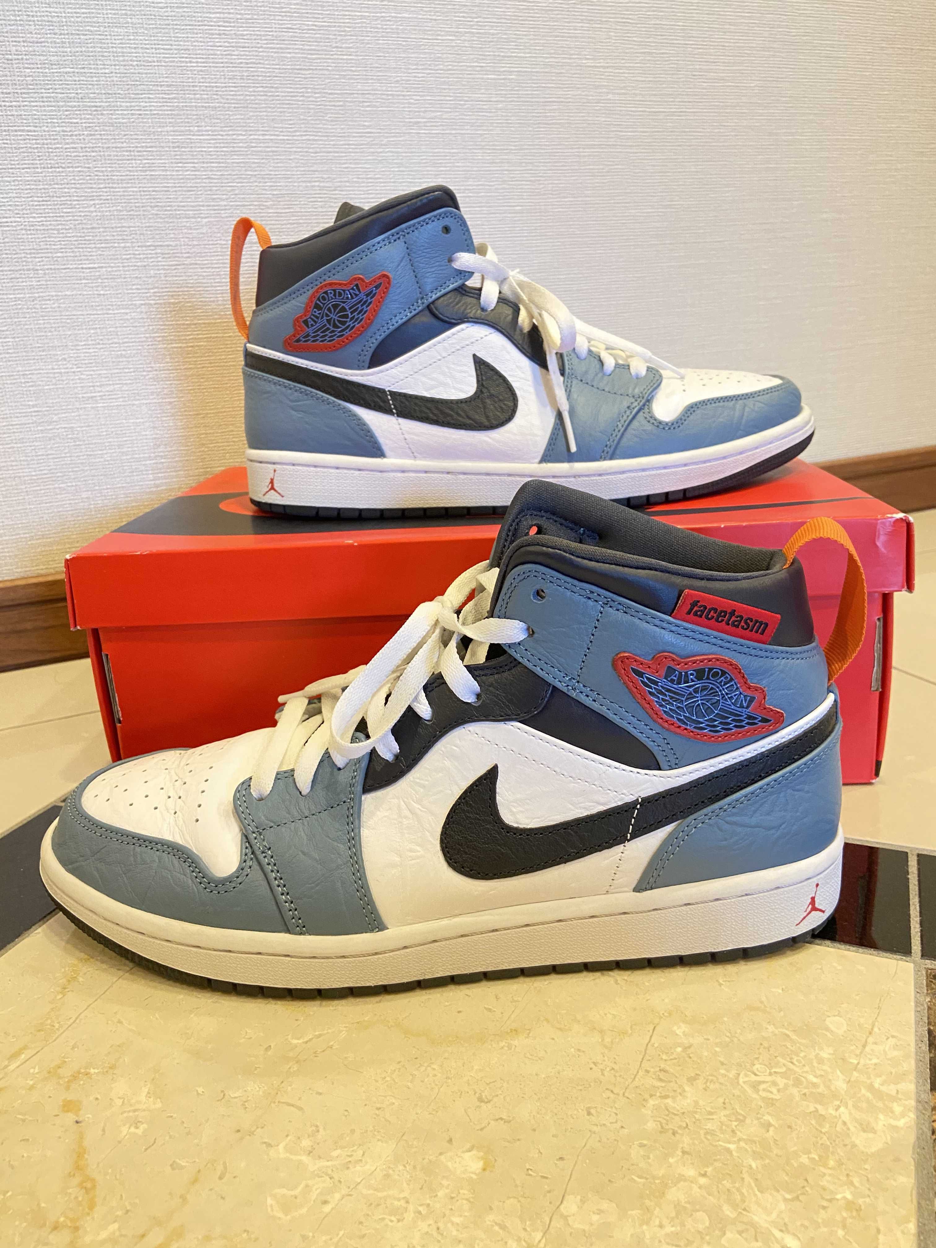 FACETASM × Nike Air Jordan 1 Mid "White/Navy"
