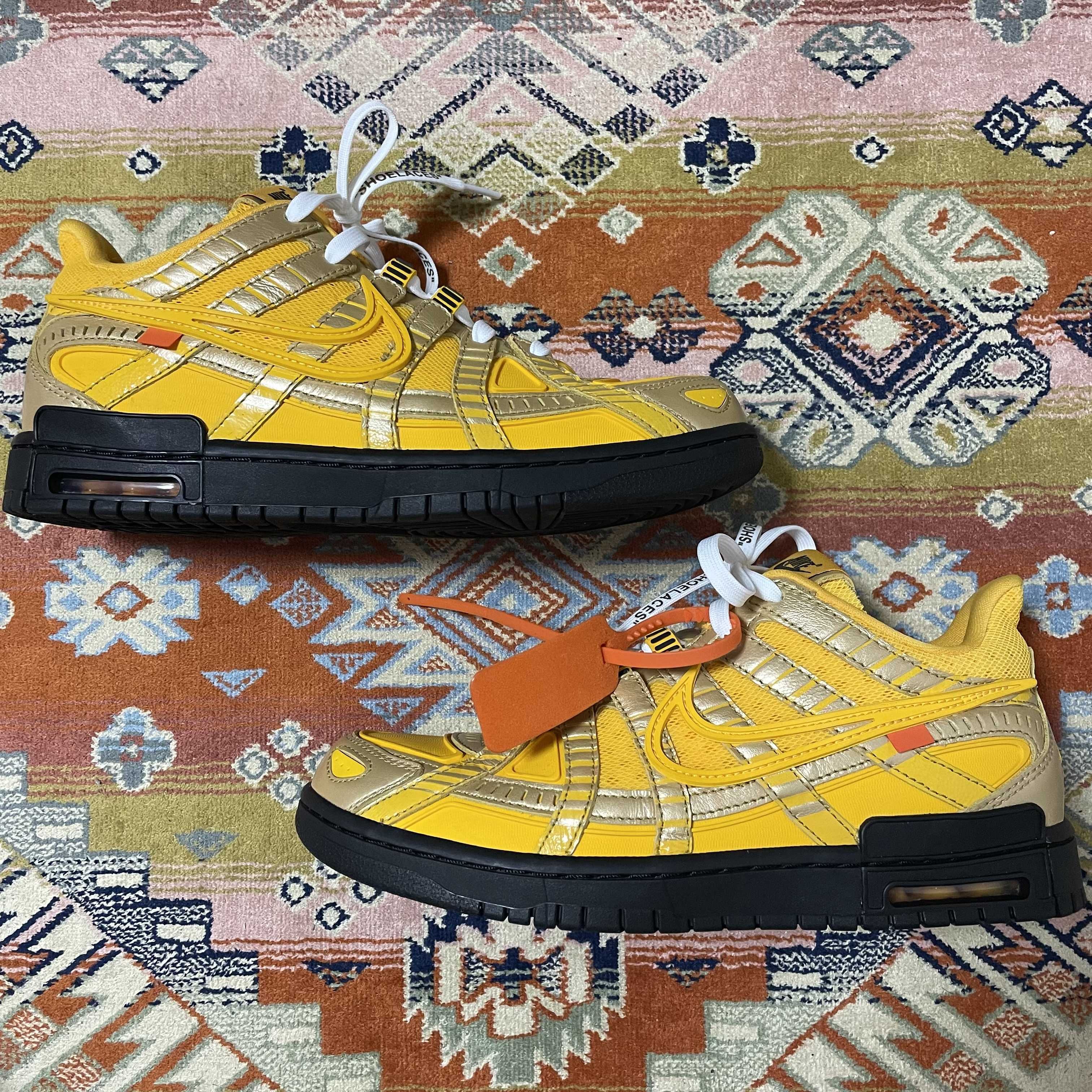 Off-White × Nike Air Rubber Dunk "University Gold"