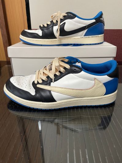 Travis Scott × fragment design × Nike Air Jordan 1 Low OG SP "Military Blue"