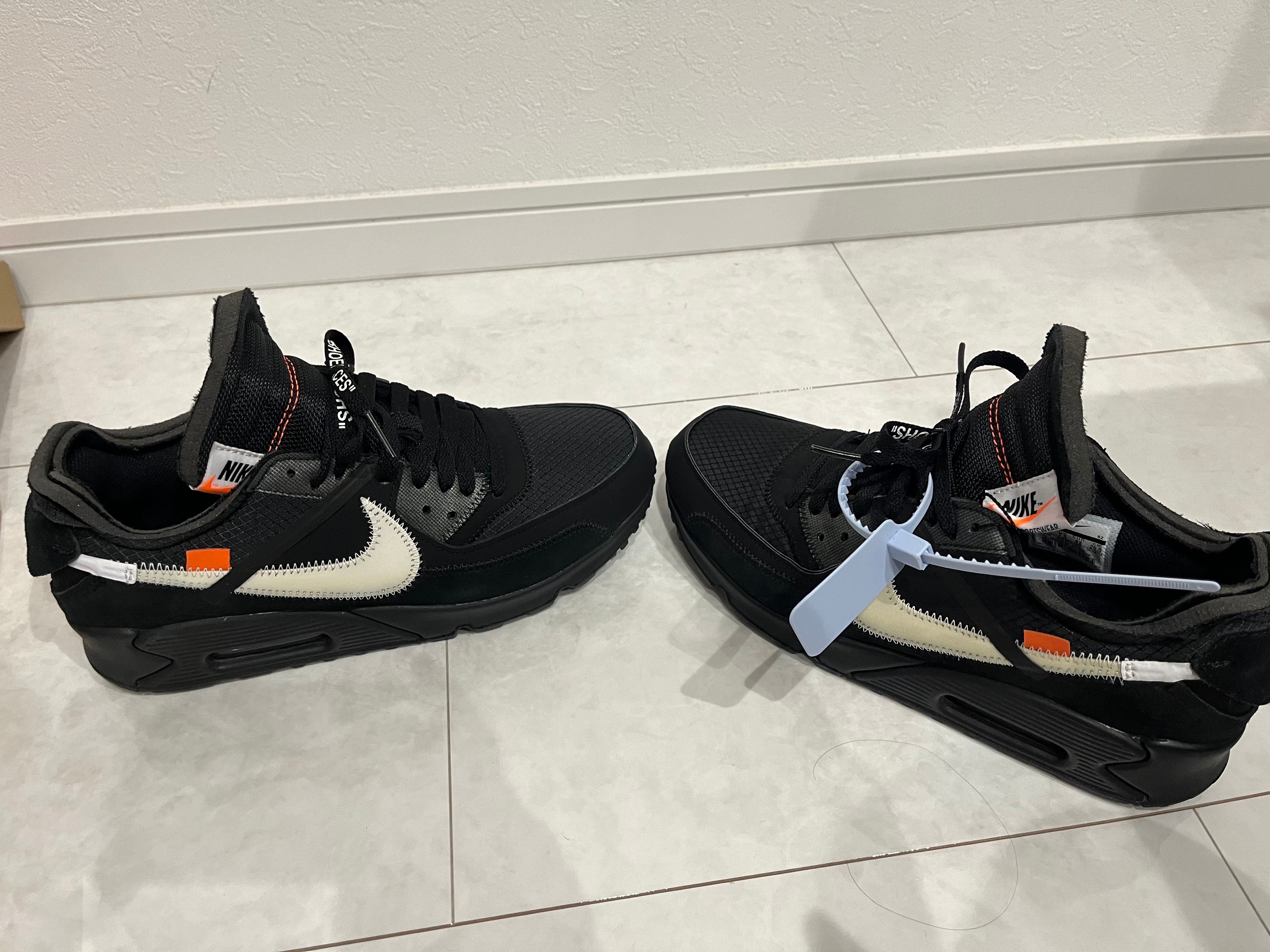 Off-White × Nike Air Max 90 "Black/Black-Cone-White"