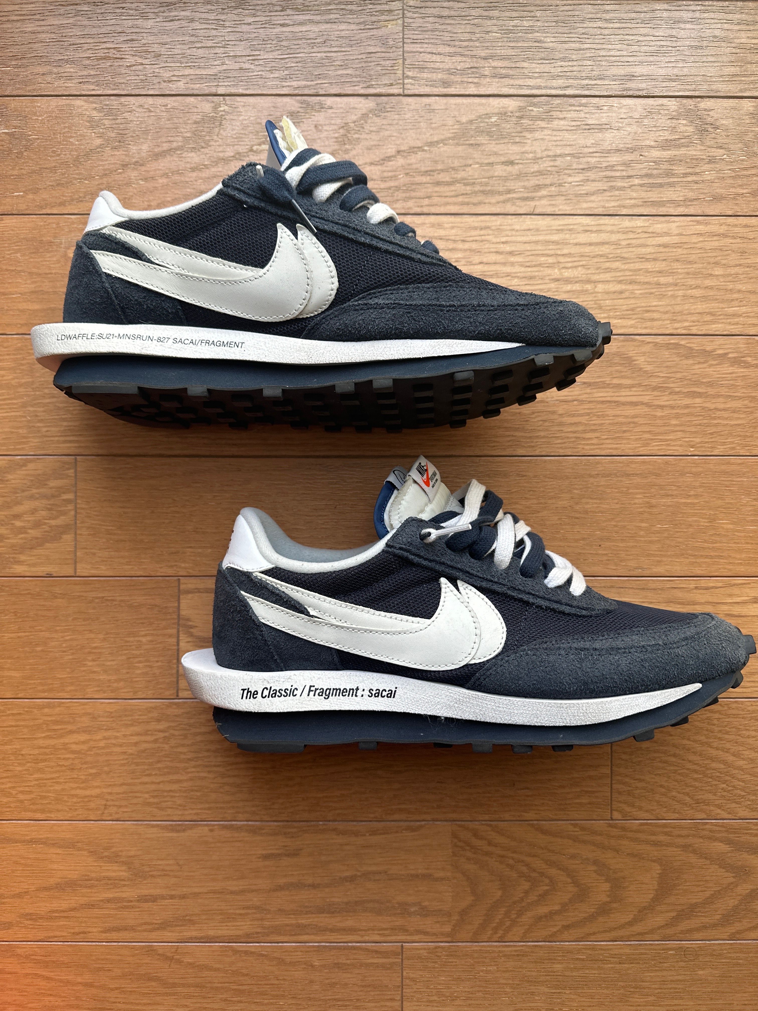 Fragment × sacai × Nike LD Waffle "Blackended Blue"