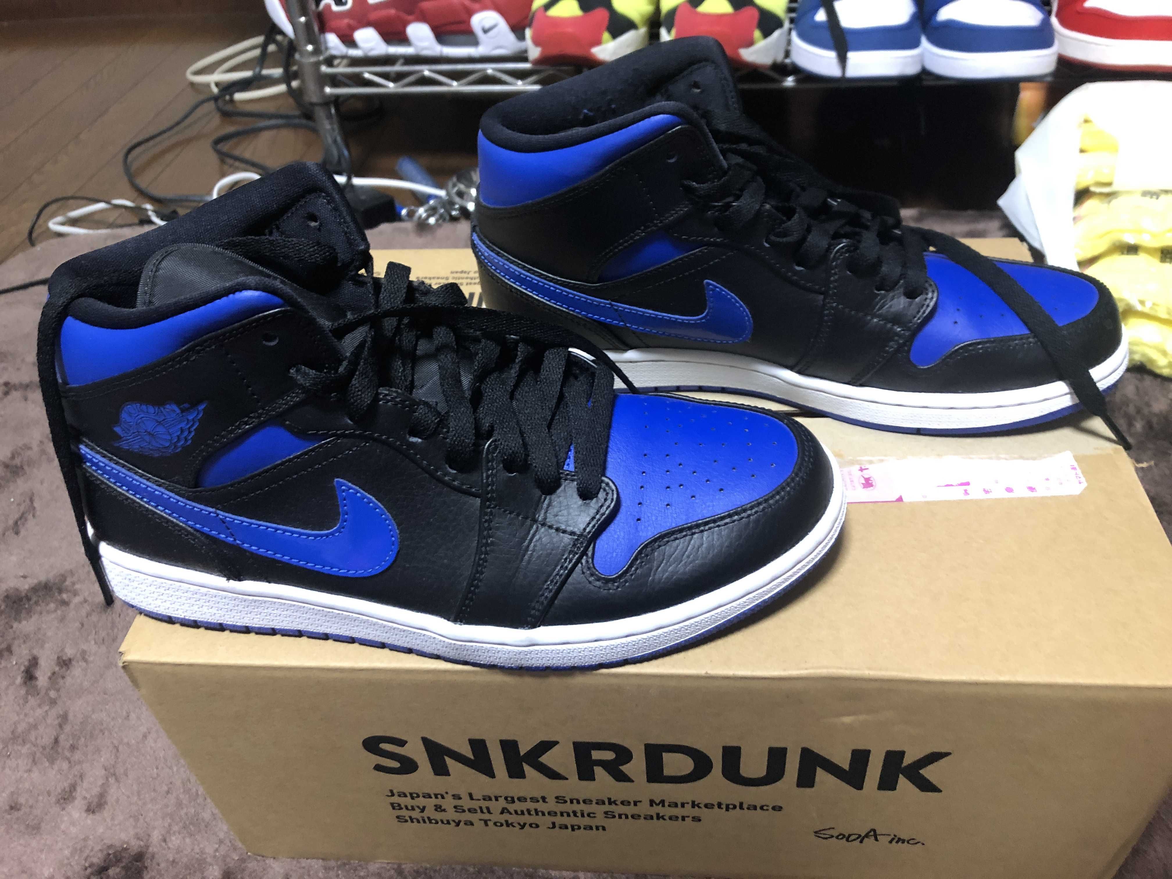 NIKE AIR JORDAN 1 MID "BLACK/BLUE"
