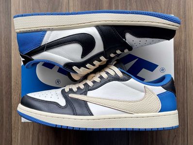 Travis Scott × fragment design × Nike Air Jordan 1 Low OG SP "Military Blue"