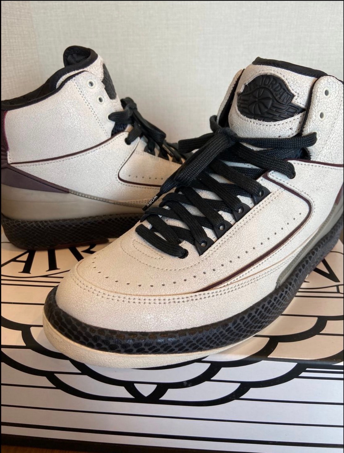 A Ma Maniere × Nike Air Jordan 2 "Airness/Sail and Burgundy"