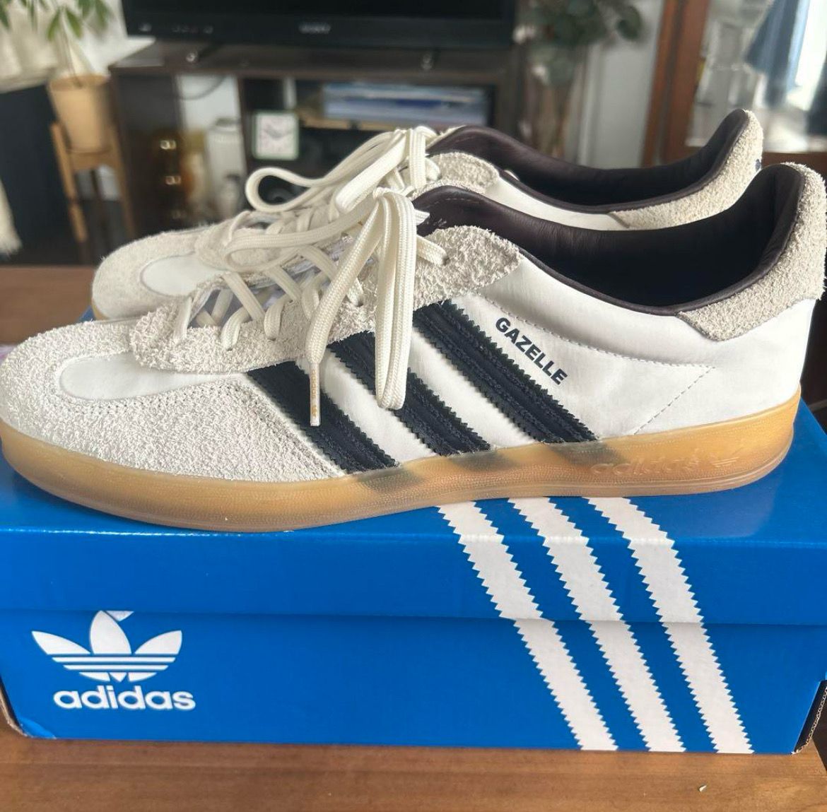 Hikari Shibata × adidas Gazelle Indoor "Core White/Night Grey/Cream White"