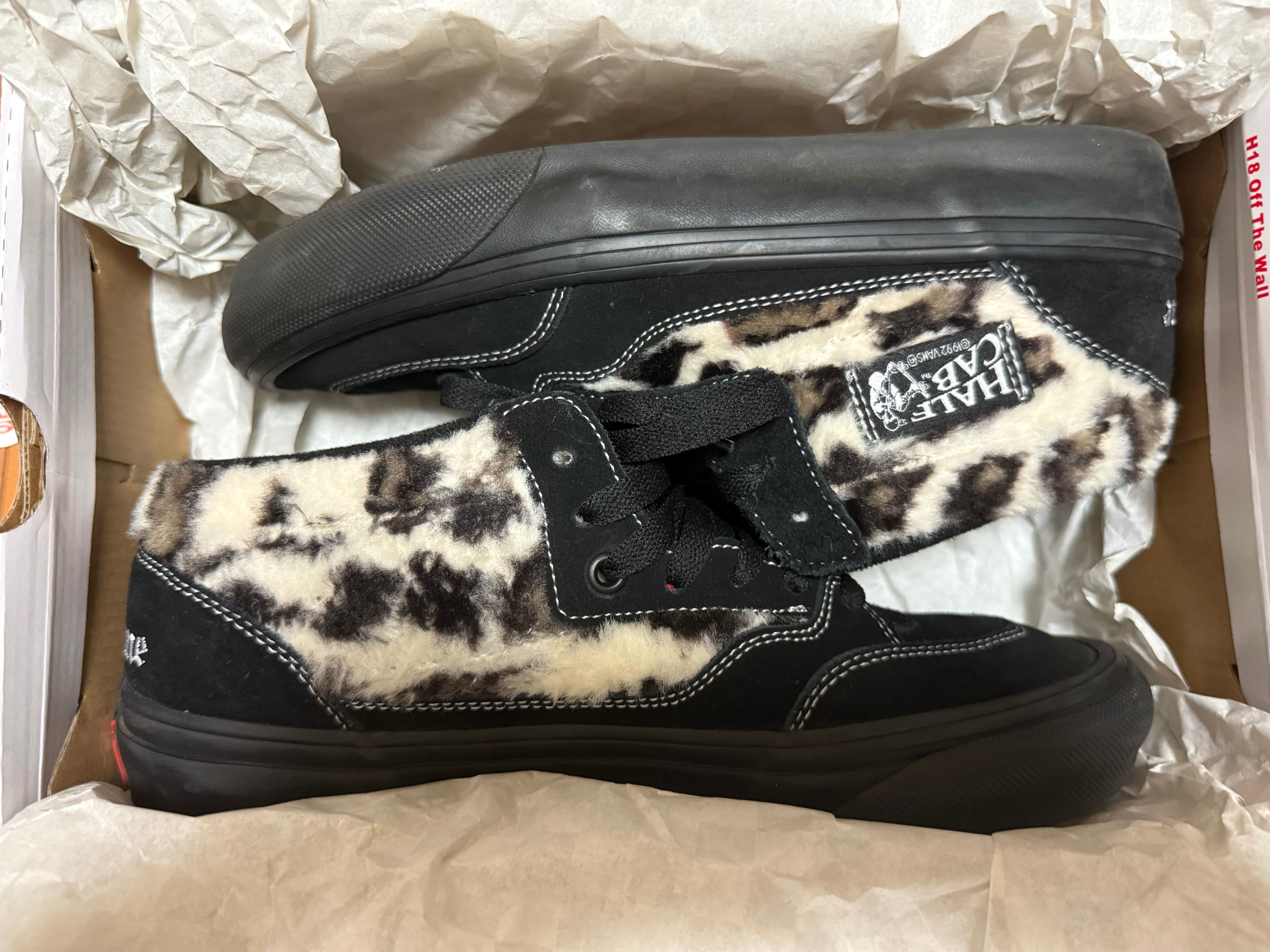 Supreme × Vans Leopard Half Cab "Black"