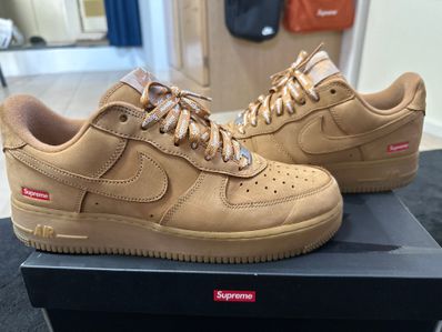 Supreme × Nike Air Force 1 Low "Flax/Wheat"