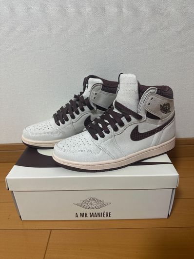 A Ma Maniere × Nike Air Jordan 1 Retro High OG "Sail and Burgundy"