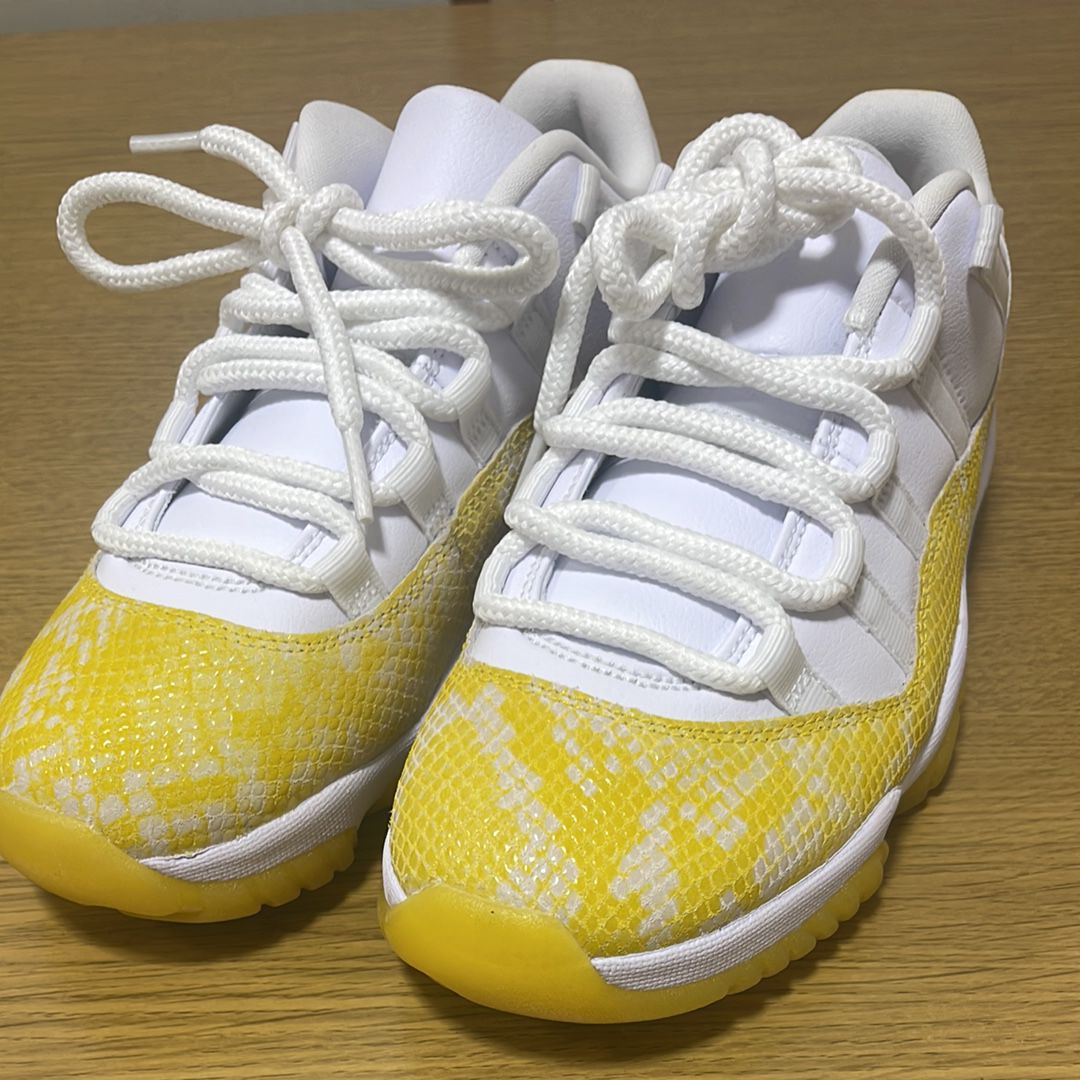 Nike Women's Air Jordan 11 Retro Low "Yellow Snake Skin"