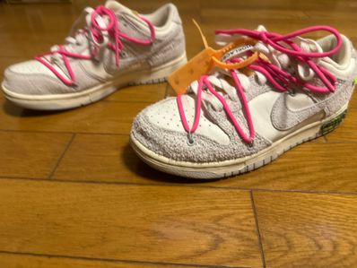 Off-White × Nike Dunk Low "Sail/Neutral Gray/Hyper Pink"