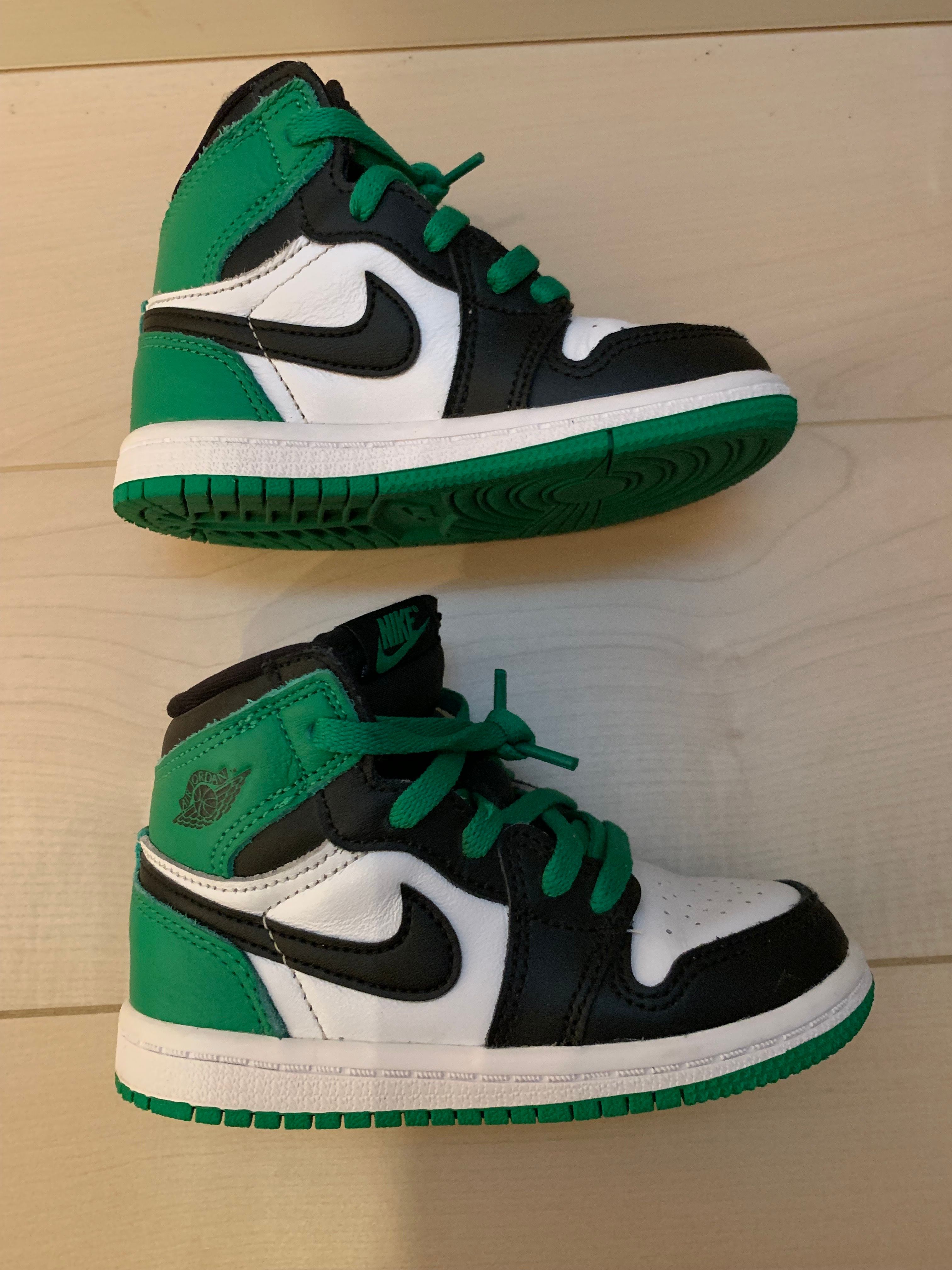 Nike TD Air Jordan 1 Retro High OG "Celtics/Black and Lucky Green" (2023)