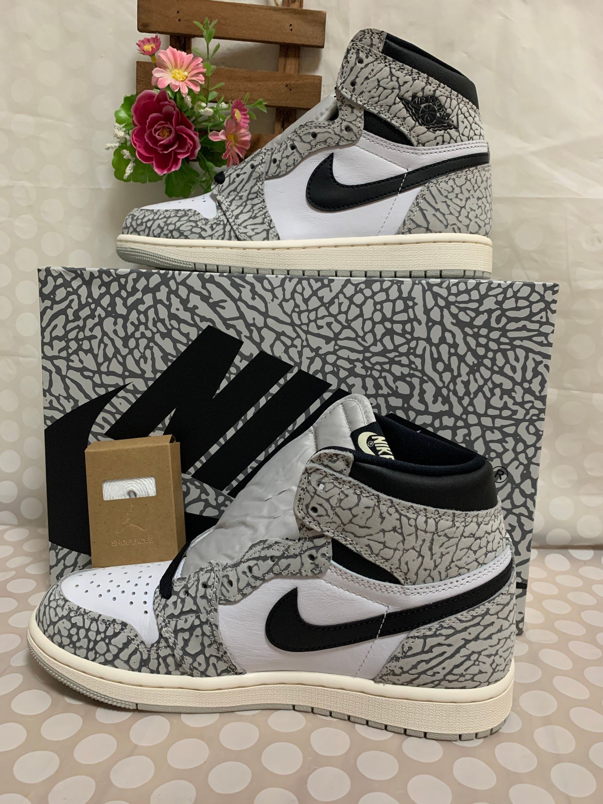 Nike Air Jordan 1 High OG "White Cement/Safari"