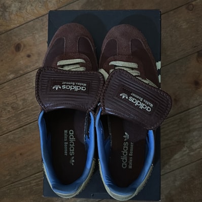 Wales Bonner × adidas Samba Nylon Low "Fox Brown/Sandy Beige/Lucky Blue"