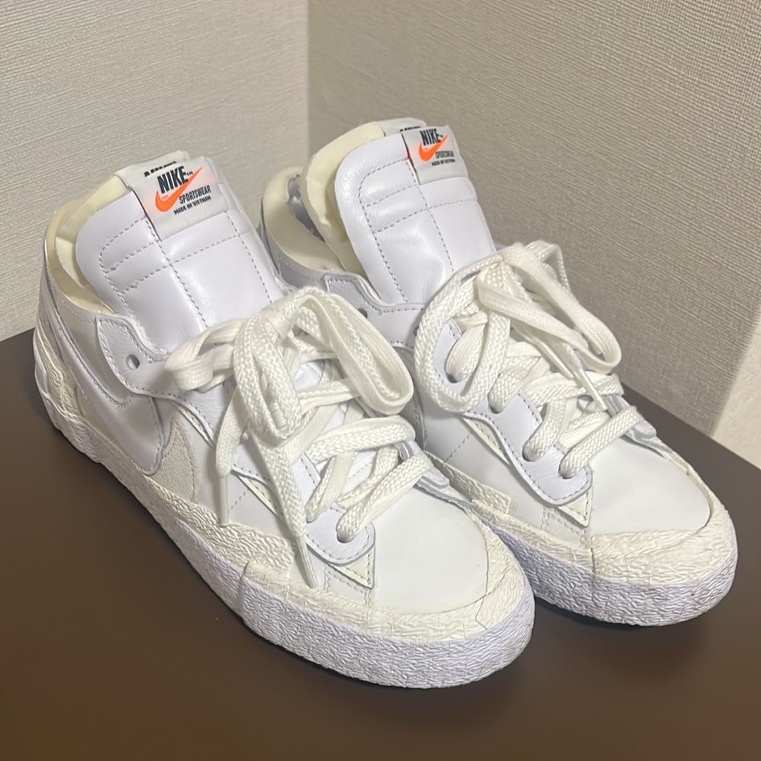 sacai × Nike Blazer Low "White Patent Leather"