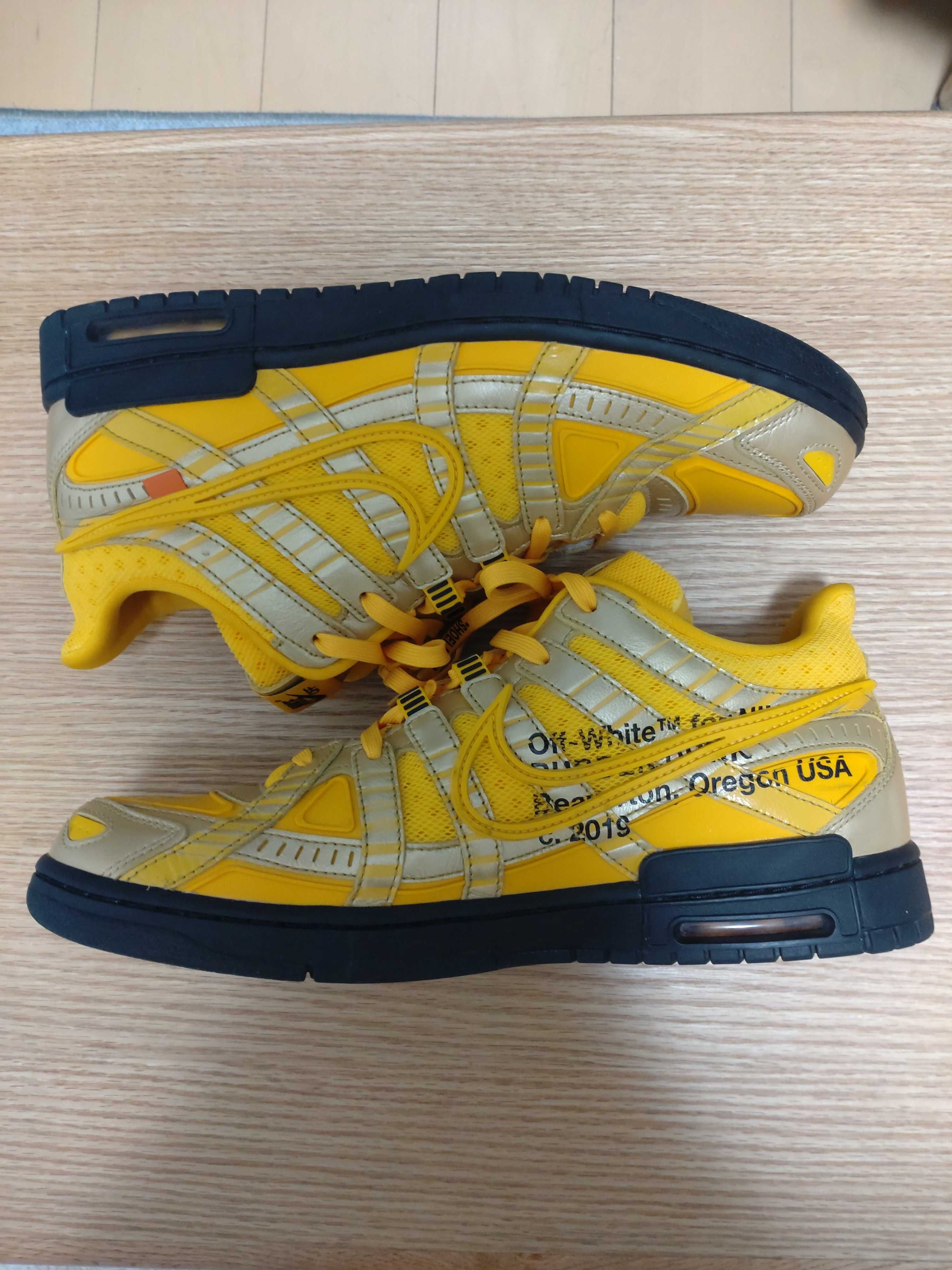 Off-White × Nike Air Rubber Dunk "University Gold"