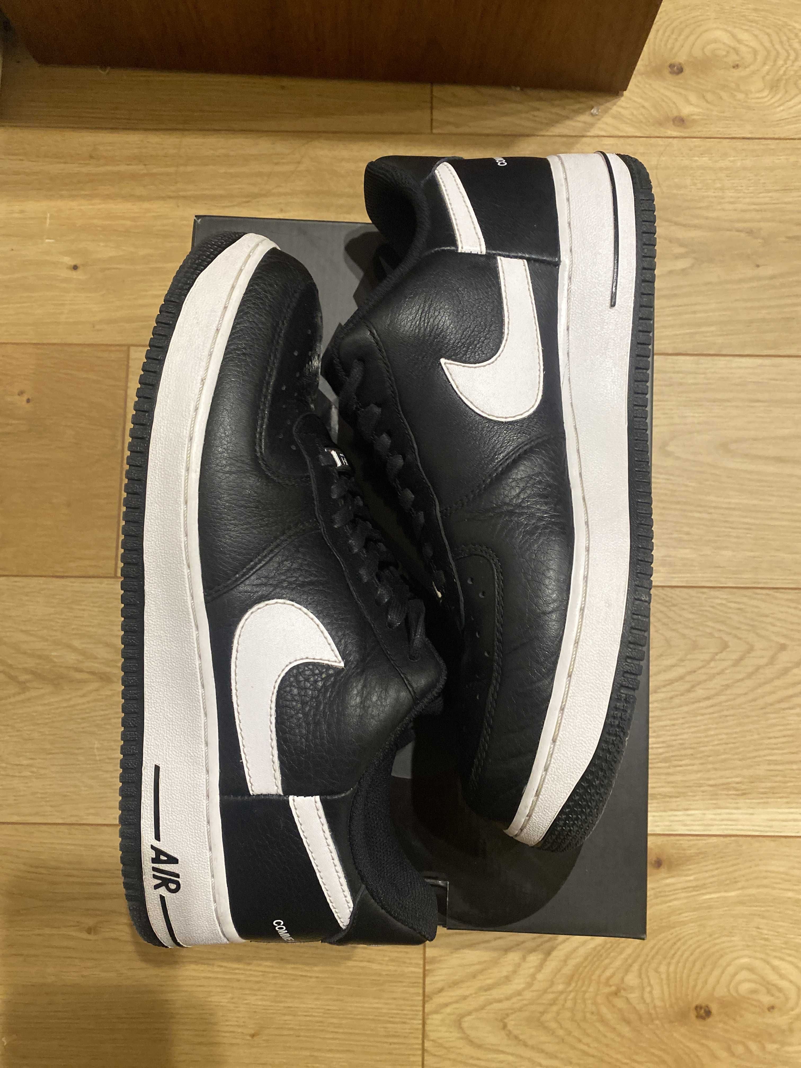 Supreme × COMME des GARCONS SHIRT × Nike Air Force 1 Low "Black/White" (2018)