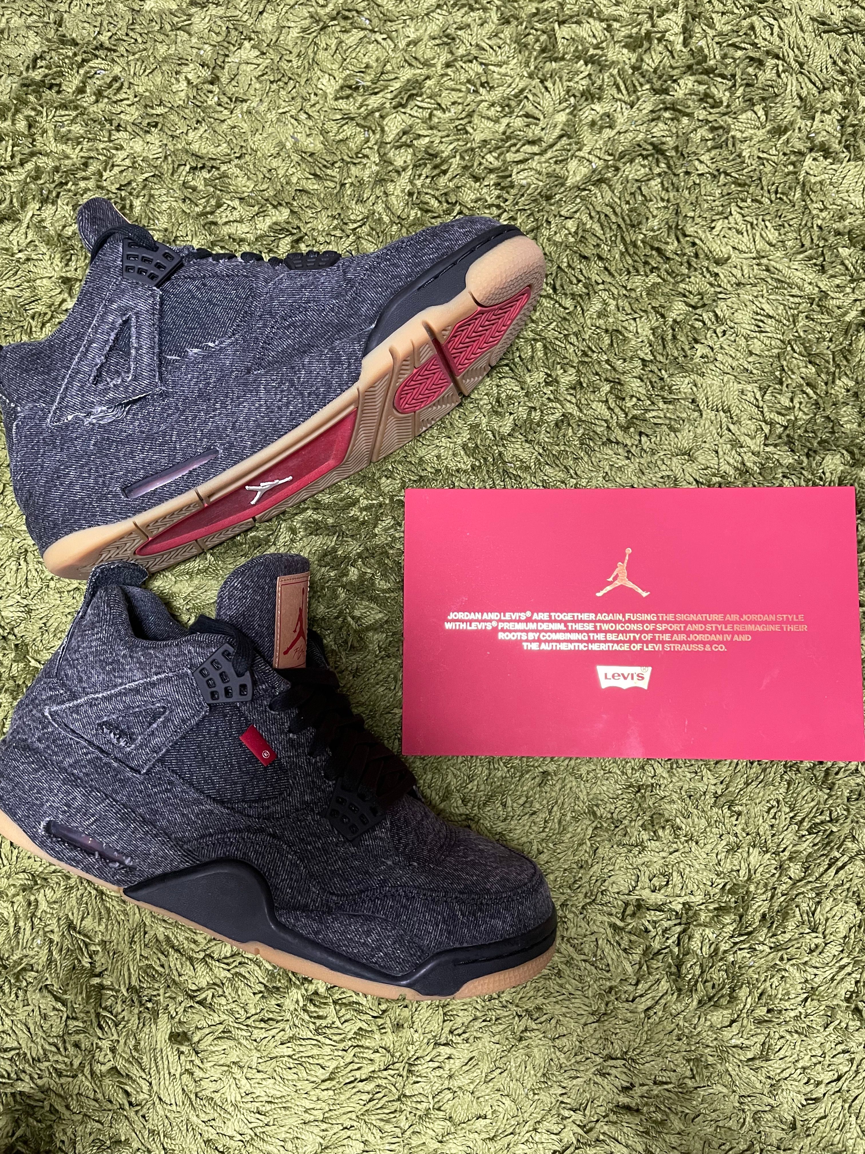 Nike × Levi's Air Jordan 4 "Black Denim" (Tag: ®)
