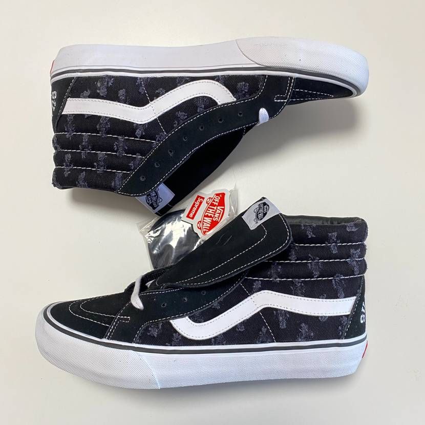 Supreme × Vans Sk8-Hi Hole Punch Denim "Black"