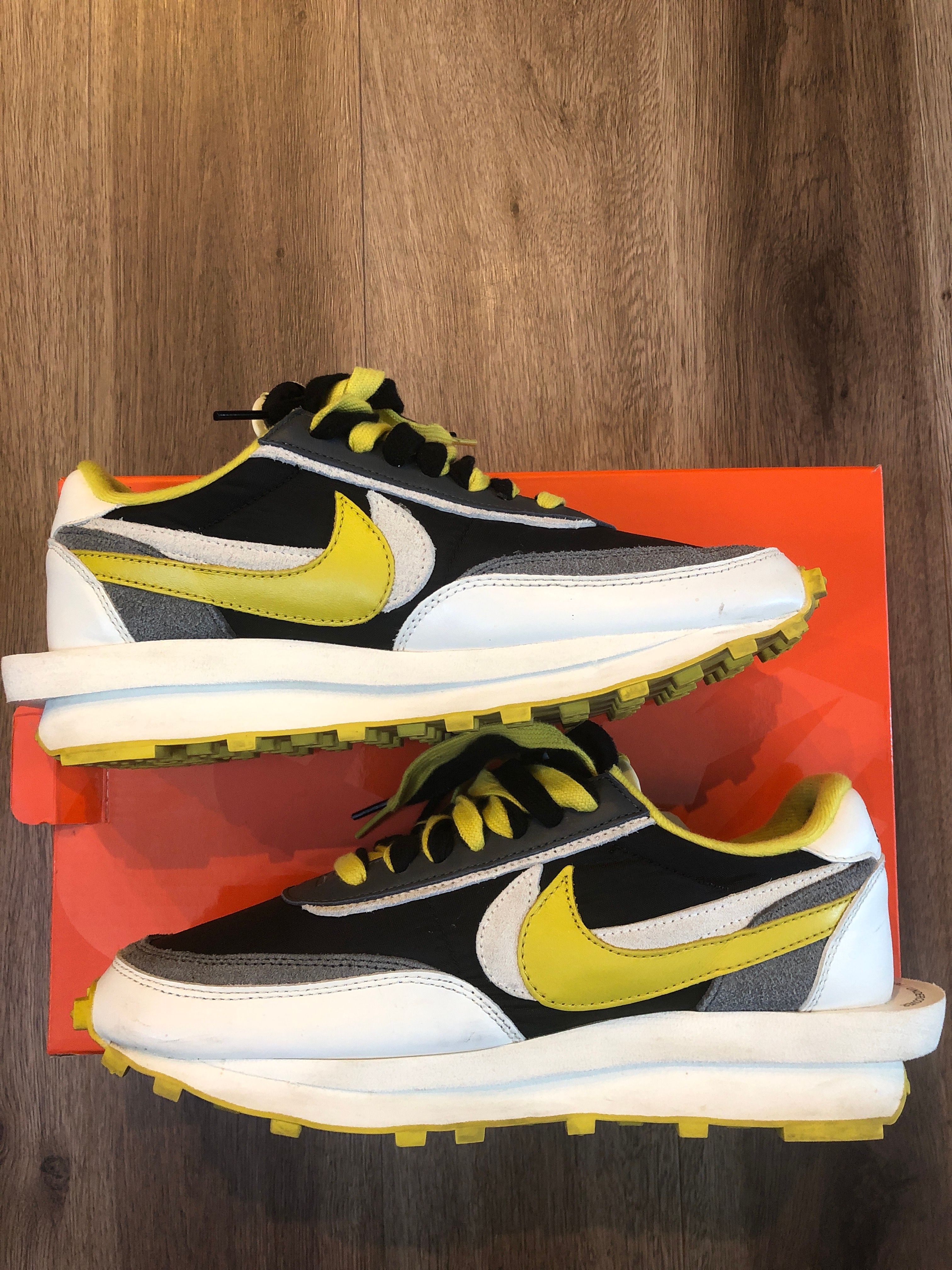 UNDERCOVER × sacai × Nike LD Waffle "Black/Sail-Dark Grey-Bright Citron"