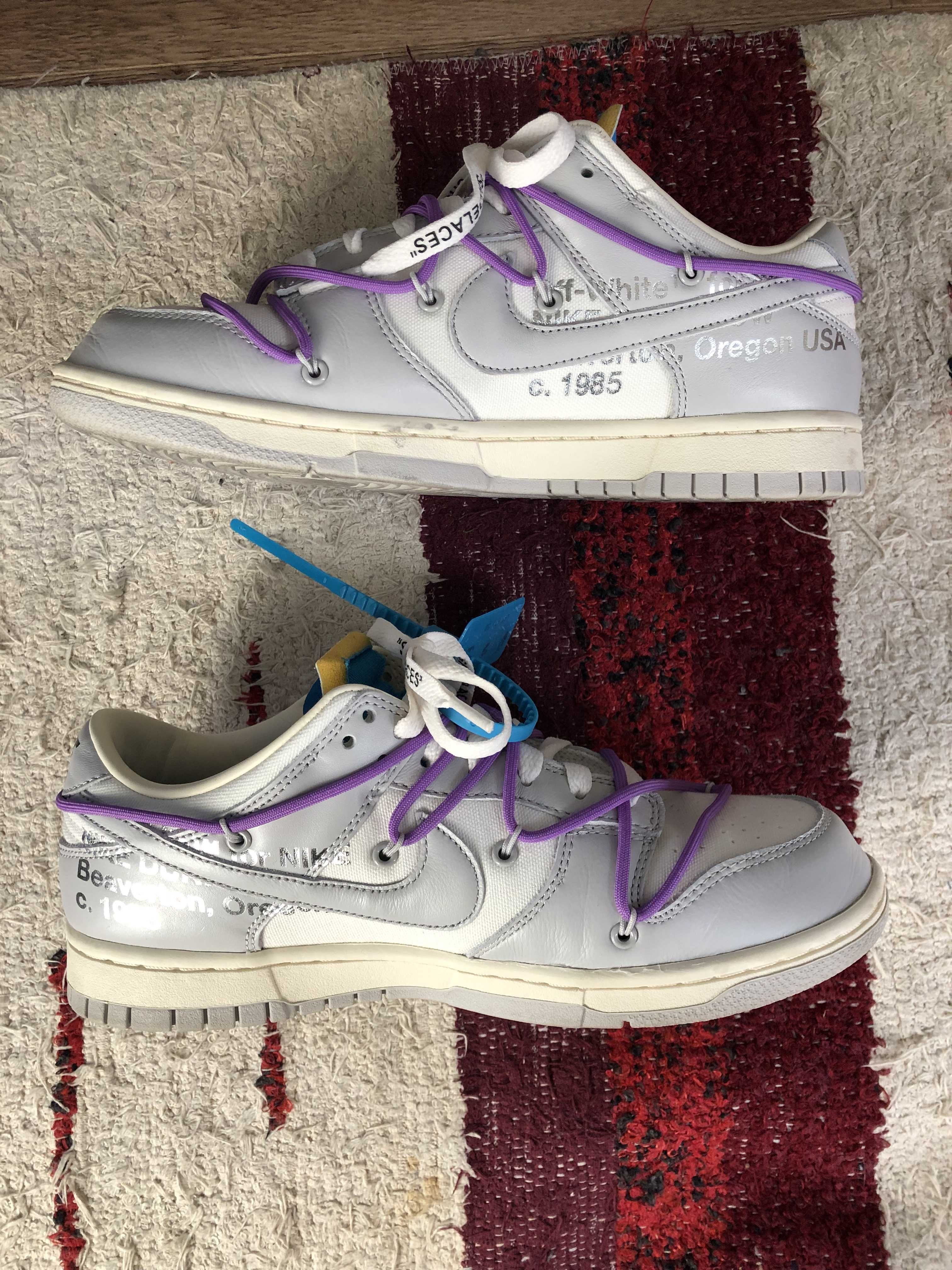 Off-White × Nike Dunk Low "Sail/Neutral Gray"