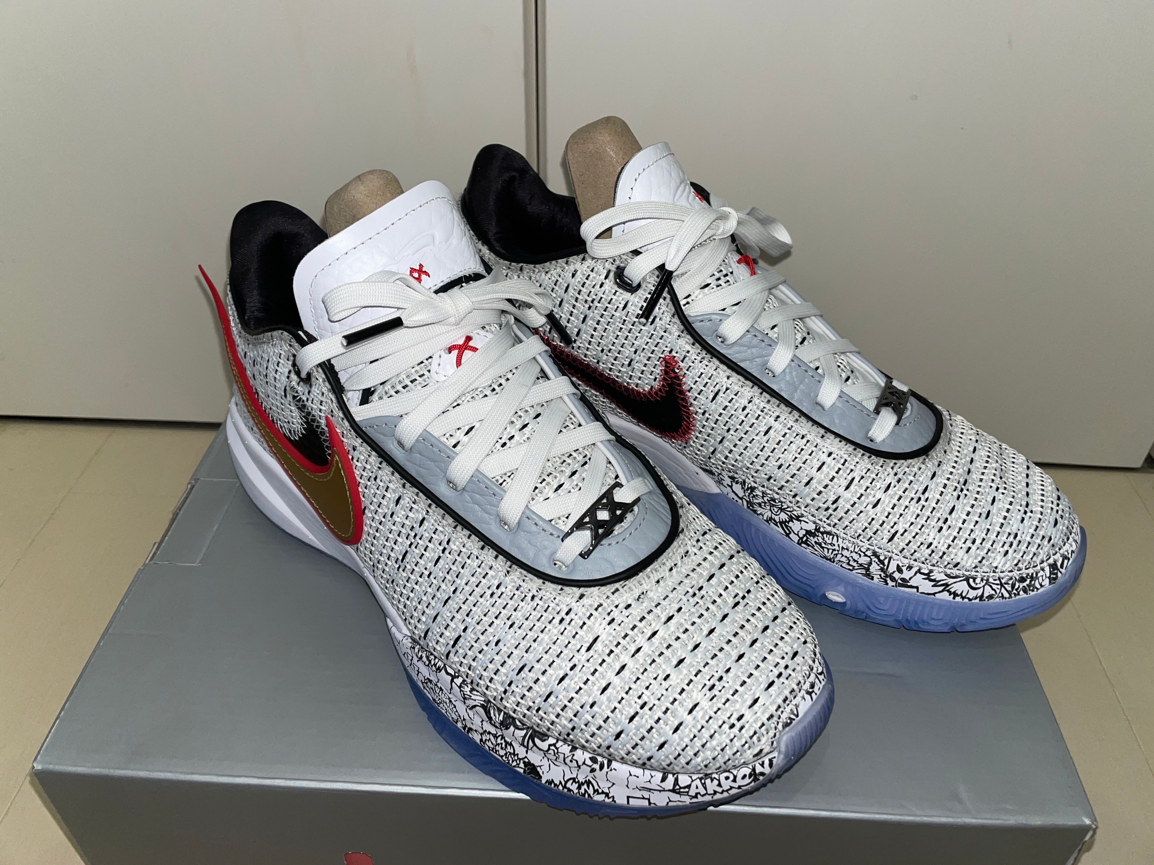 Nike Lebron 20 "White/Black/University Red/metallic Gold"