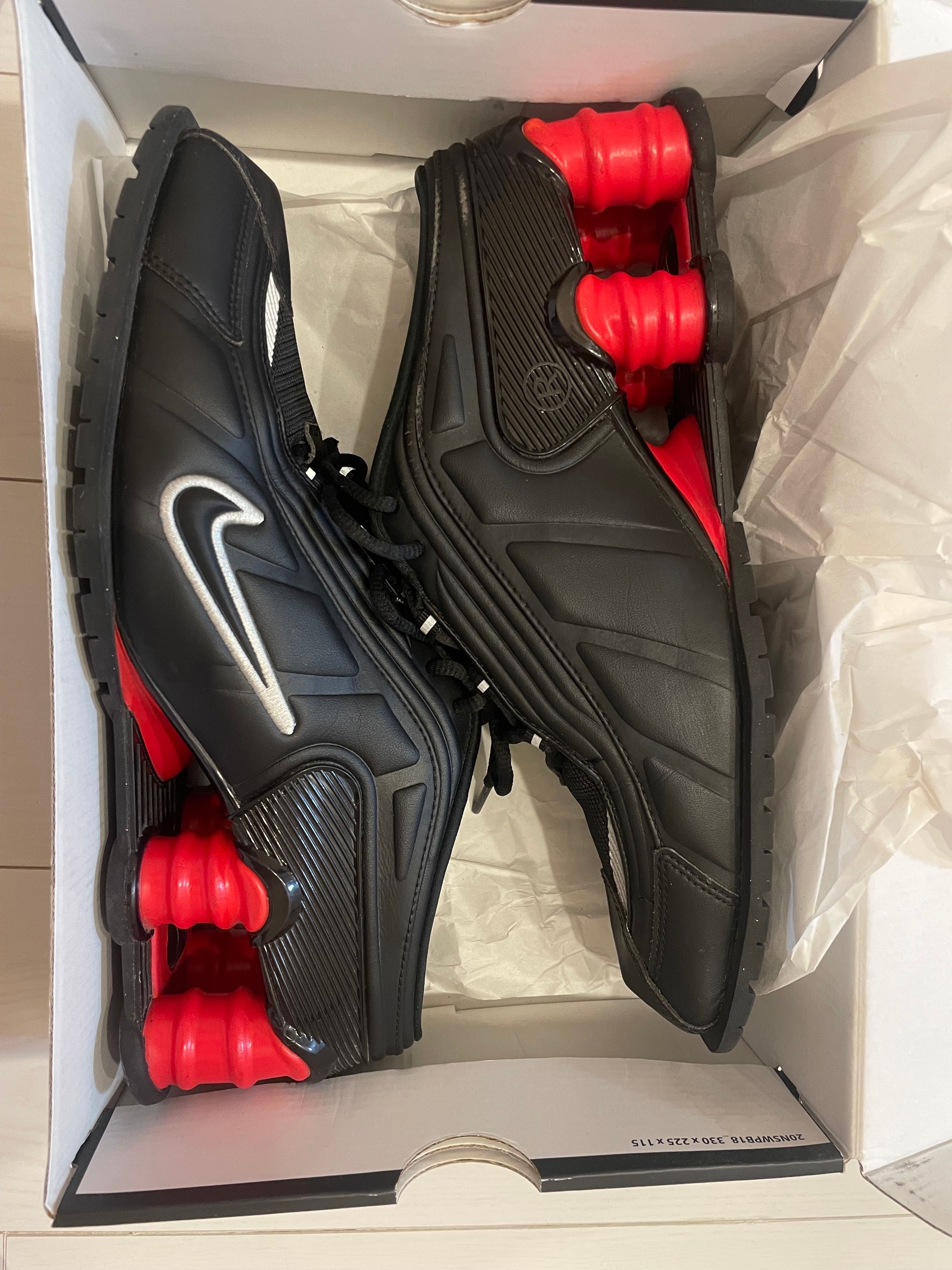 Martine Rose × Nike Women's Shox MR4 "Black/Metallic Silver Comet Red"