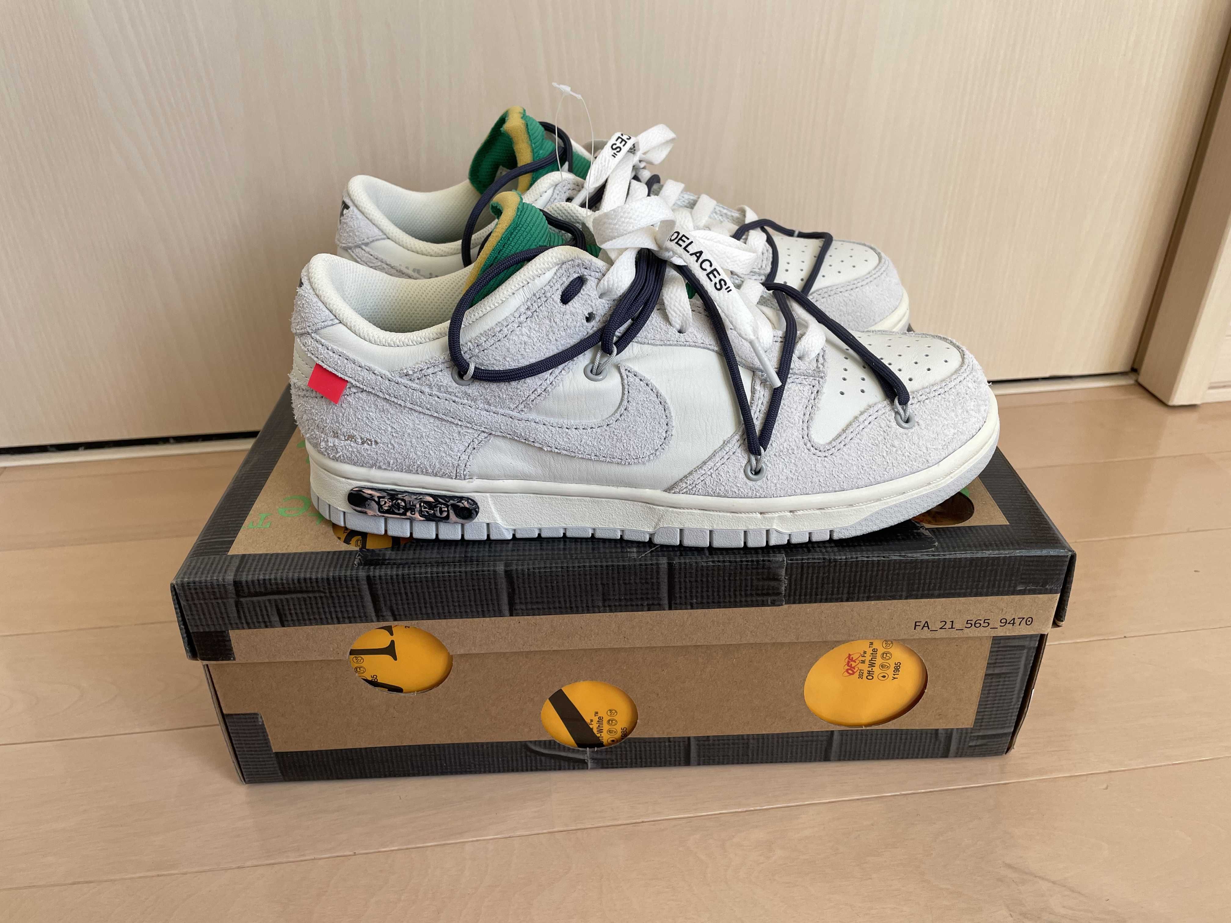 Off-White × Nike Dunk Low "Sail/Neutral Grey/Gridiron"