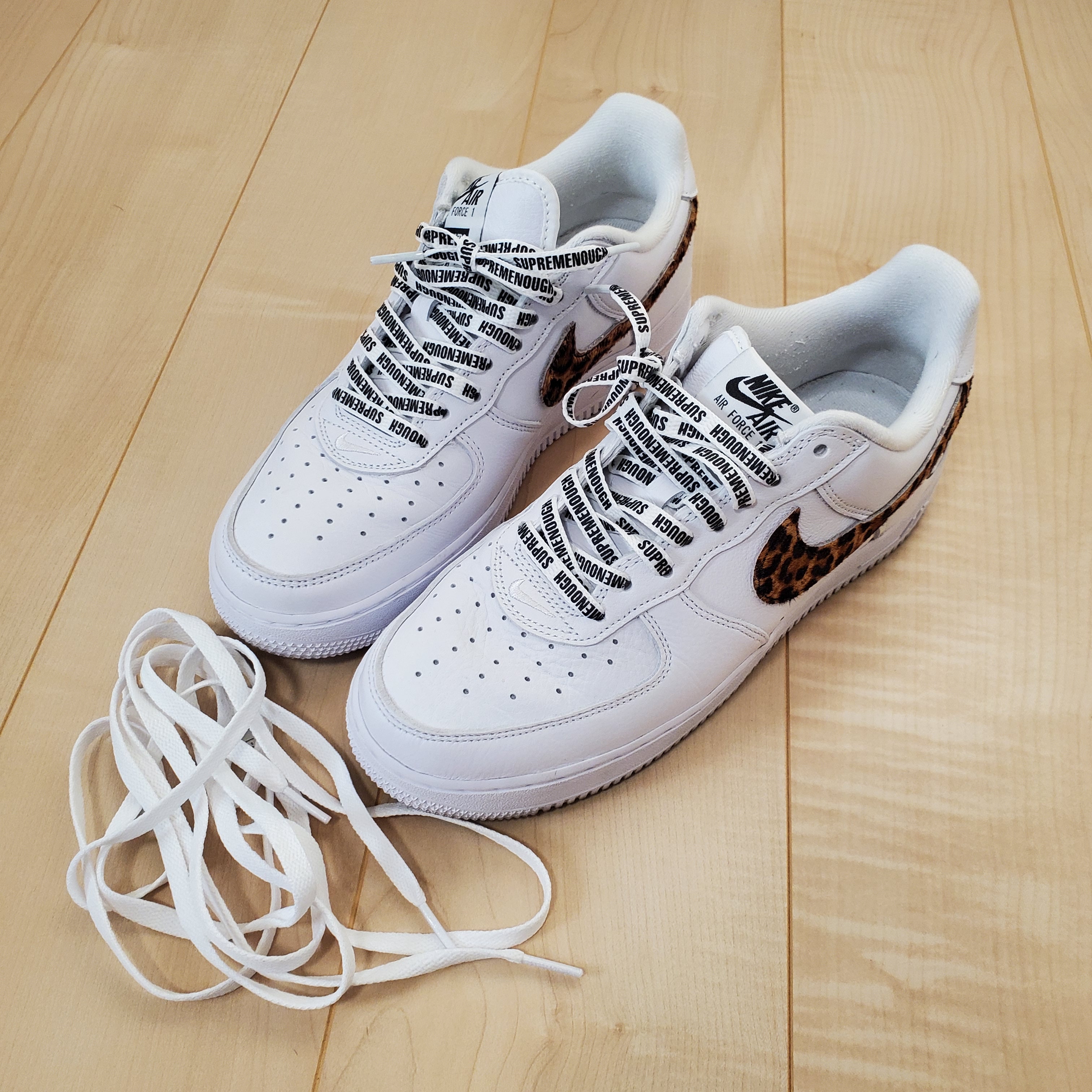 GOODENOUGH × Supreme × Nike Air Force 1 Low "White/Leopard" (25SS Week15)