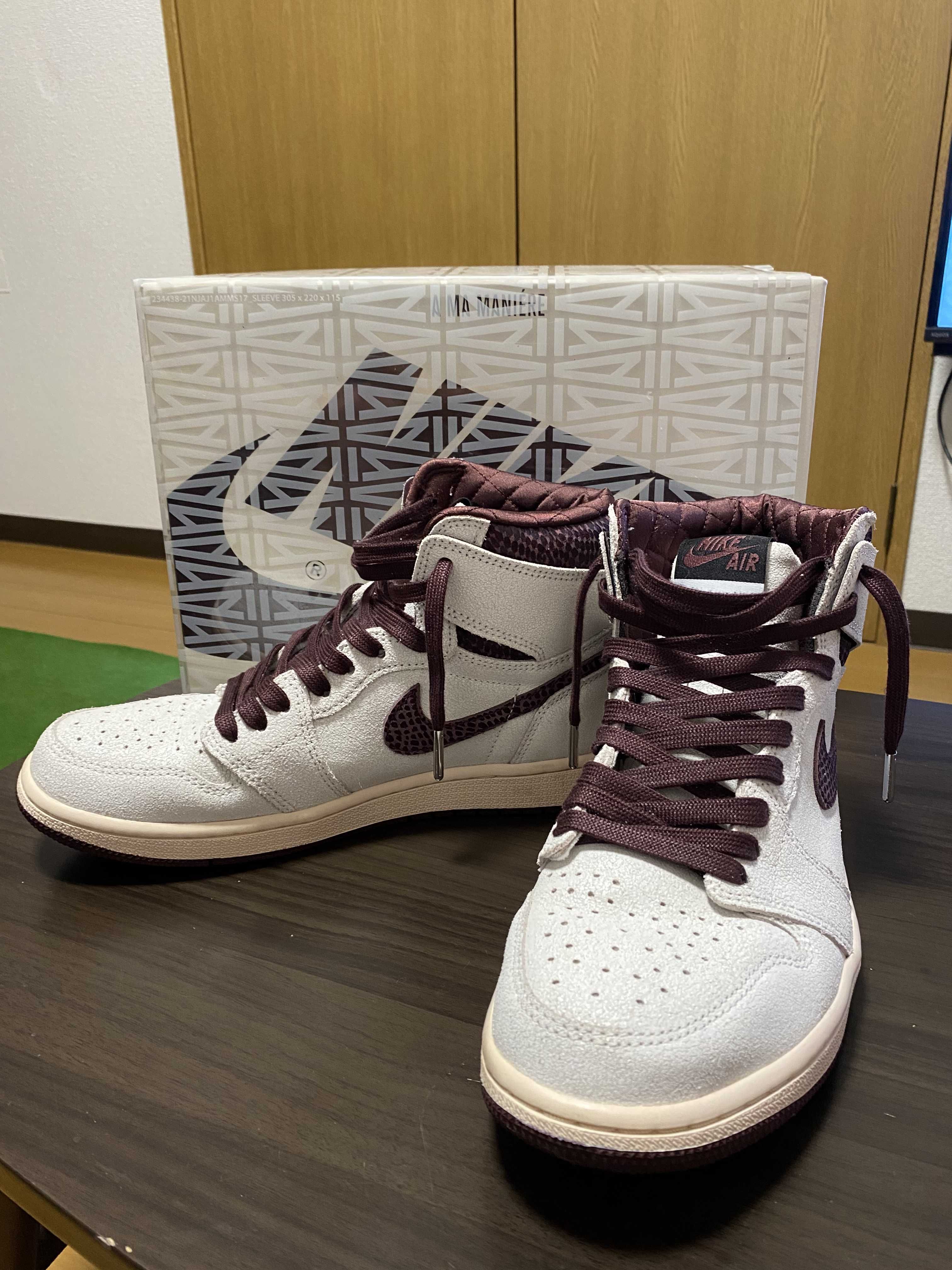 A Ma Maniere × Nike Air Jordan 1 Retro High OG "Sail and Burgundy"