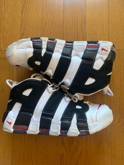 NIKE AIR MORE UPTEMPO "WHITE/BLACK/UNIVERSITY RED"(2020)