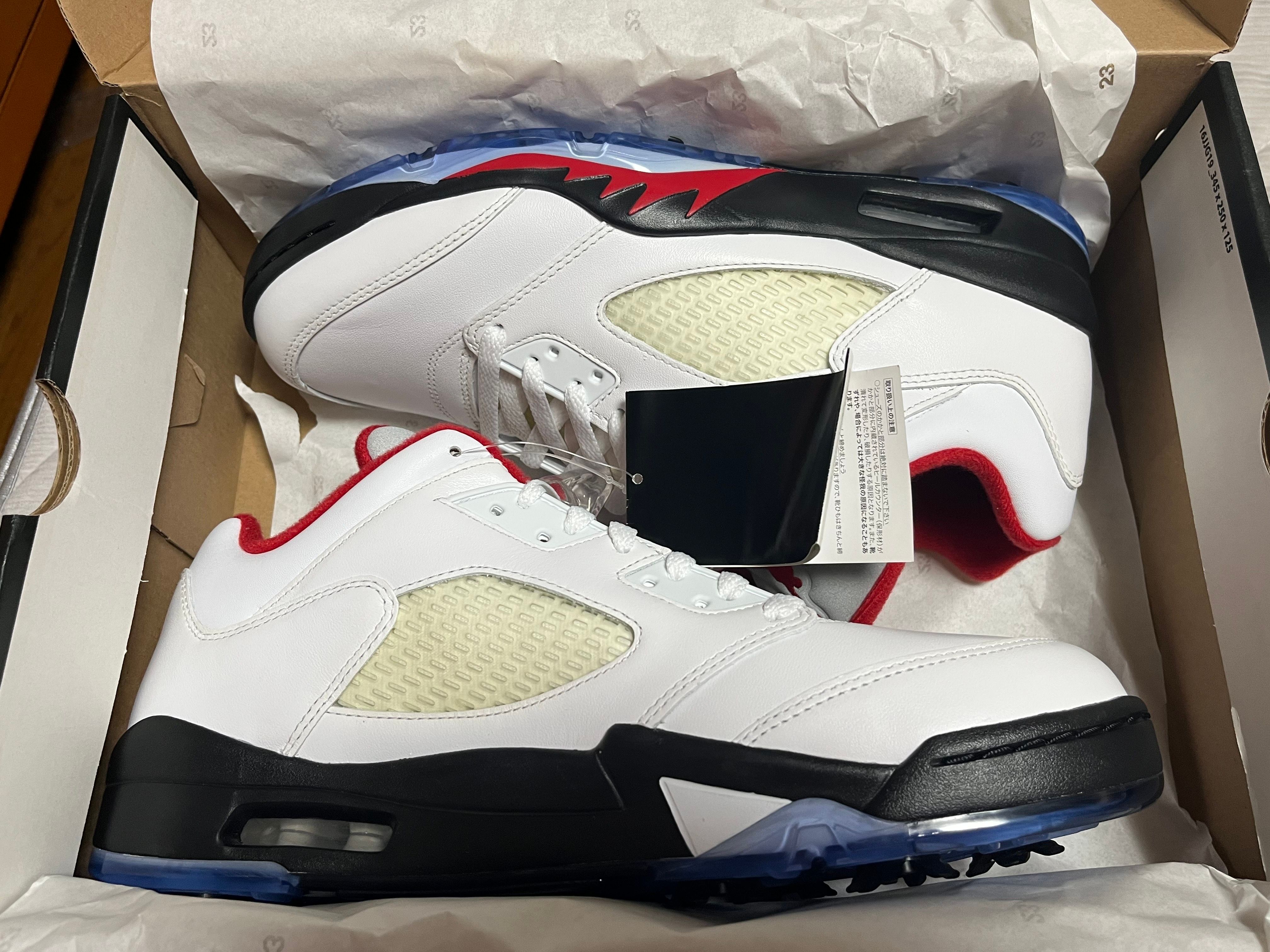 Nike Air Jordan 5 Retro Low Golf "Fire Red/Silver Tongue"