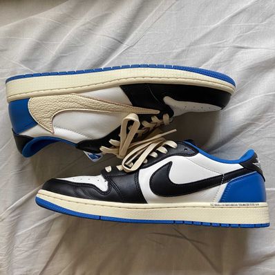 Travis Scott × fragment design × Nike Air Jordan 1 Low OG SP "Military Blue"