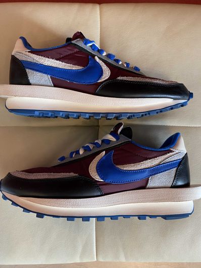 UNDERCOVER × sacai × Nike LD Waffle "Night Maroon/Pale Ivory-Ground Grey-Team Royal"