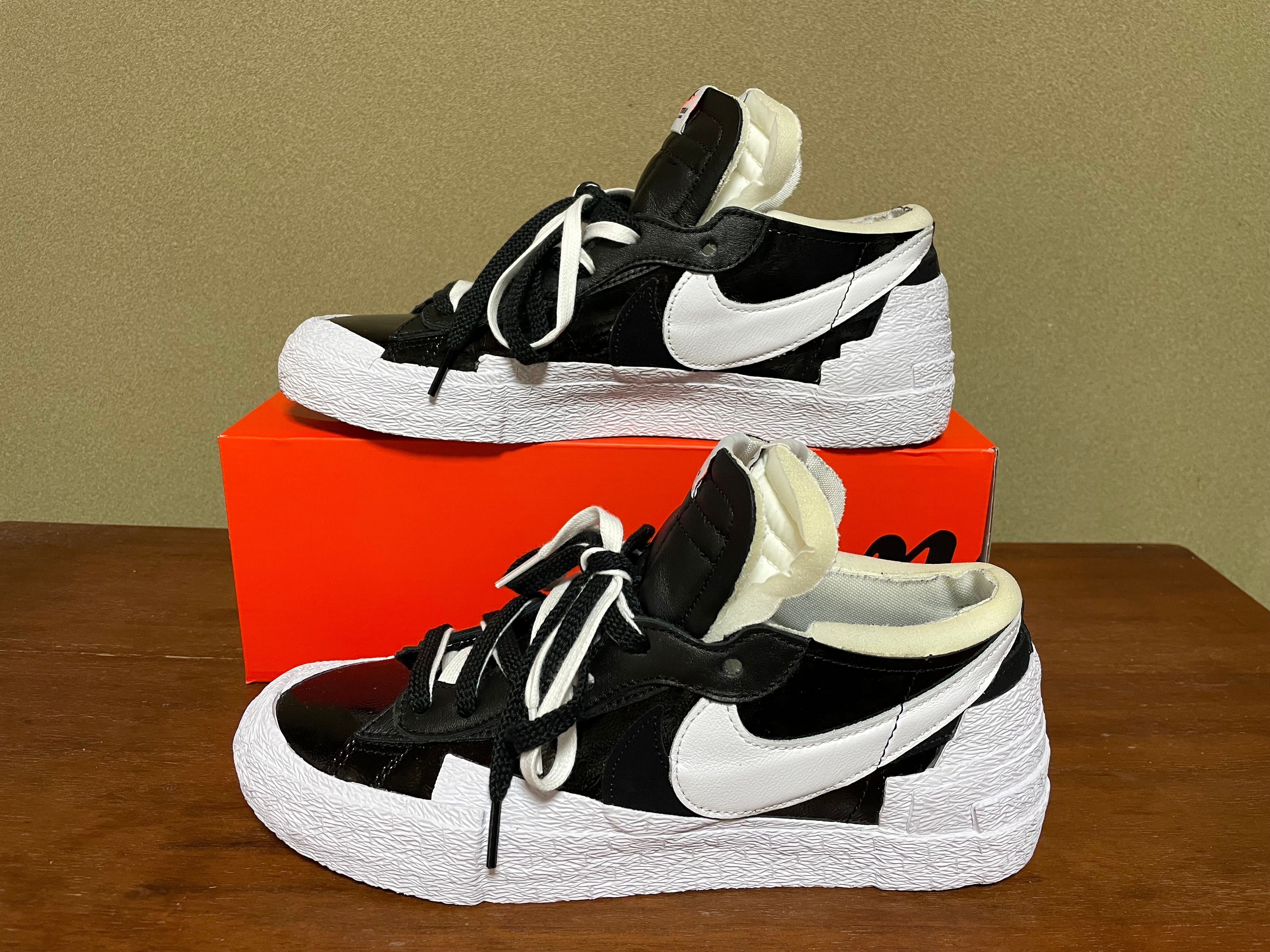 sacai × Nike Blazer Low "Black Patent Leather"