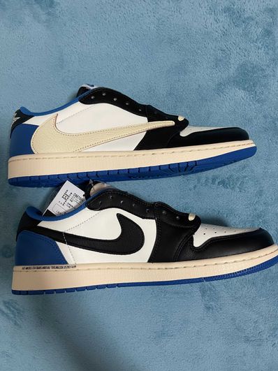 Travis Scott × fragment design × Nike Air Jordan 1 Low OG SP "Military Blue"