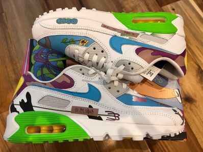 RUOHAN WANG × NIKE AIR MAX 90 FLYLEATHER "WHITE/MULTI COLOR"