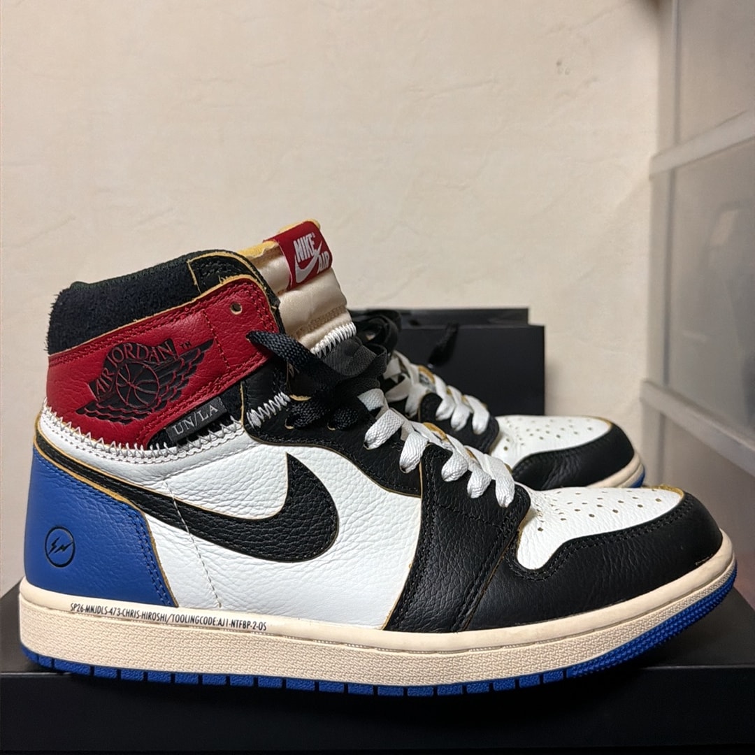 fragment design × UNION × Nike Air Jordan 1 High OG "Black/Varsity Red"