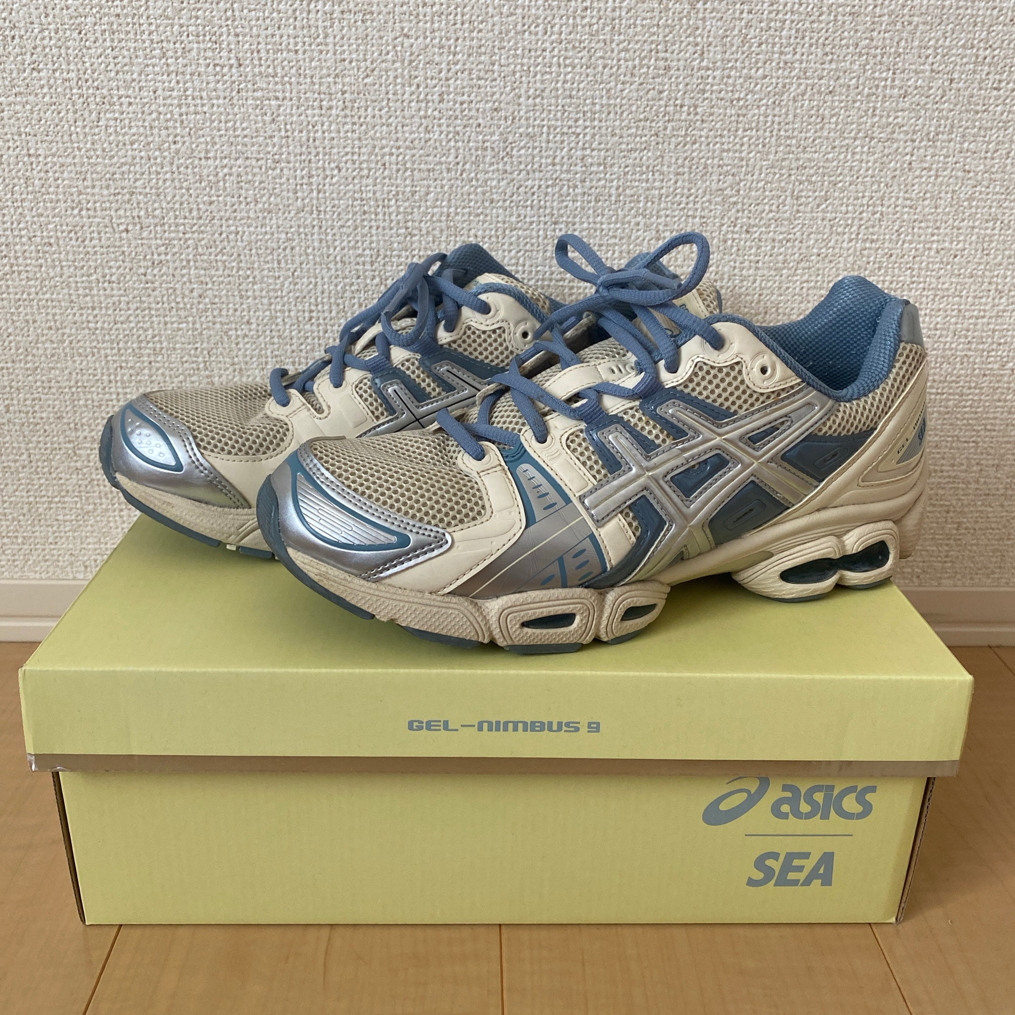 WIND AND SEA × Asics Gel-Nimbus 9 " Cream/Pure Silver"