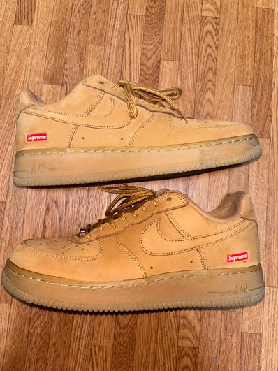 Supreme × Nike Air Force 1 Low "Flax/Wheat"