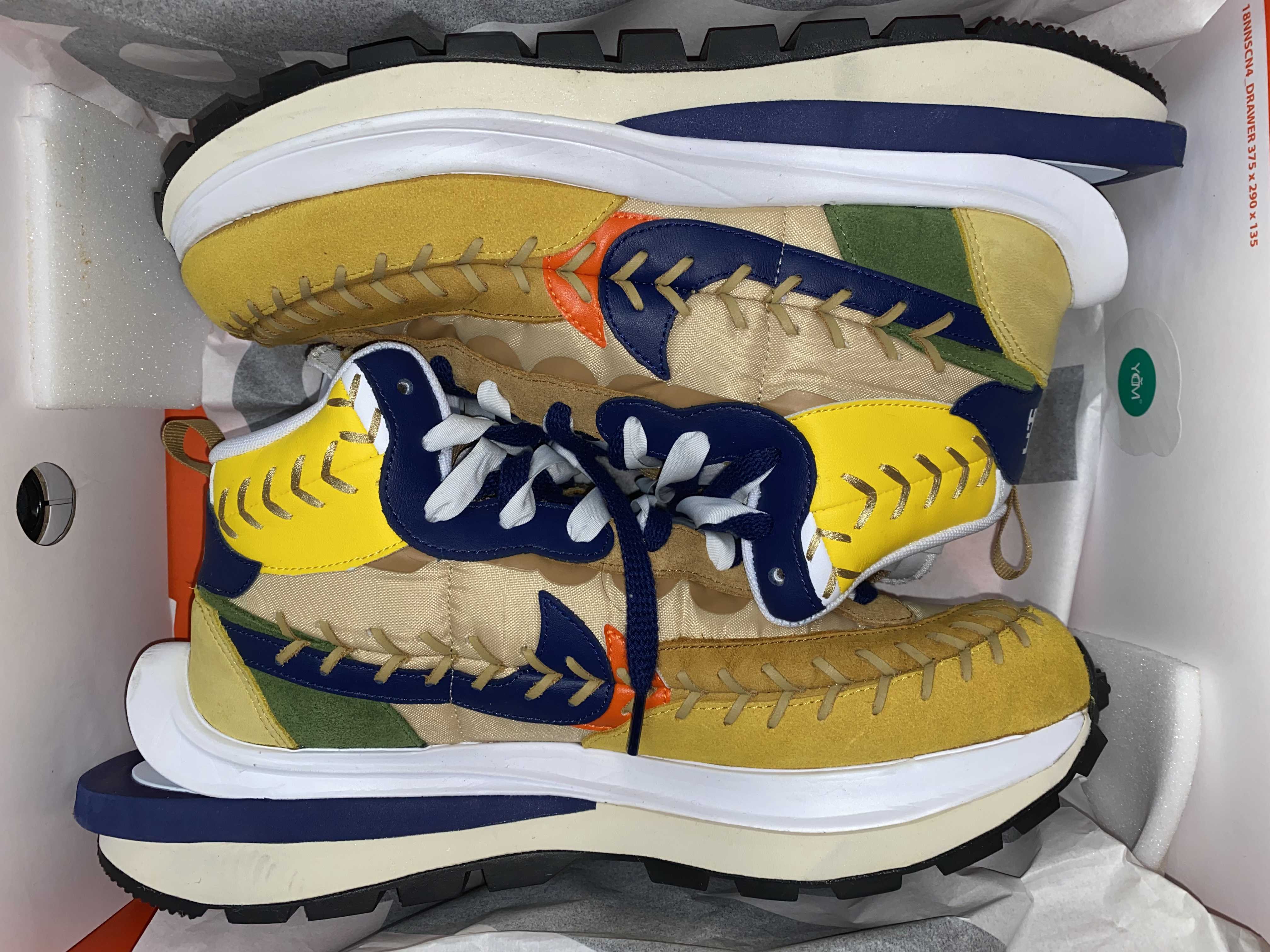 Jean-Paul Gaultier × sacai × Nike VaporWaffle "Sesame/Multi Color"