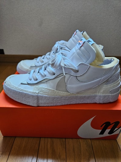sacai × Nike Blazer Low "White Patent Leather"