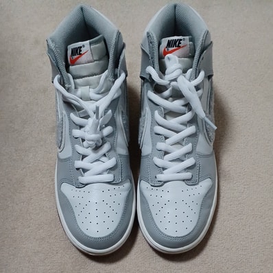 Nike Dunk High Retro University Chenille Swoosh "Light Smoke Grey"