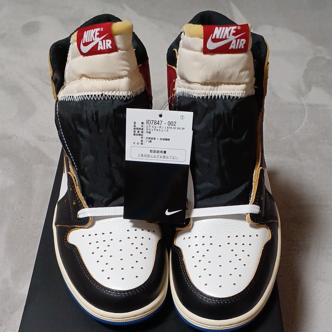 fragment design × UNION × Nike Air Jordan 1 High OG "Black/Varsity Red"