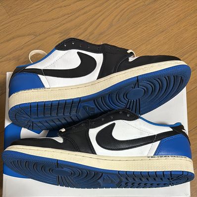 Travis Scott × fragment design × Nike Air Jordan 1 Low OG SP "Military Blue"