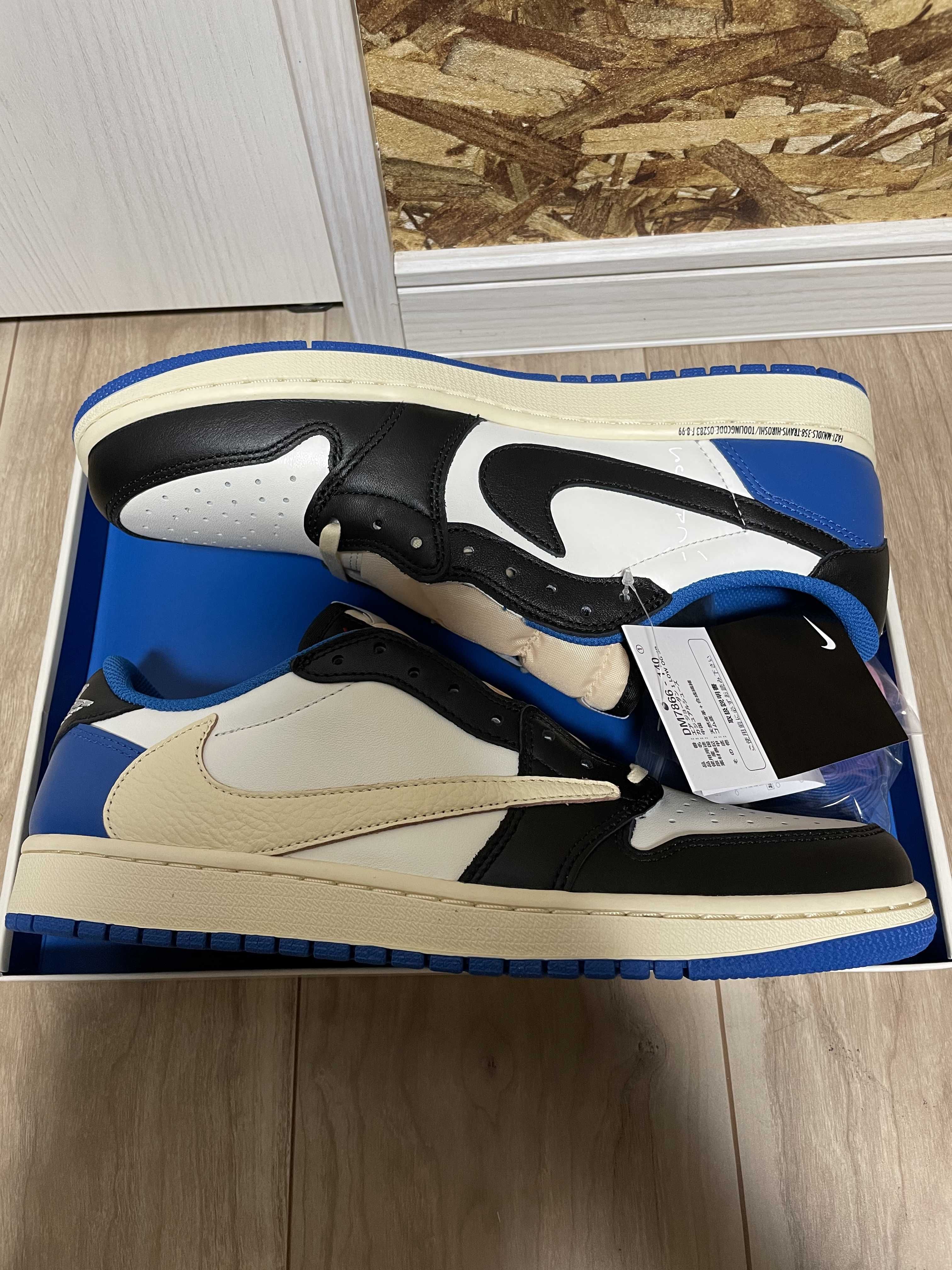 Travis Scott × fragment design × Nike Air Jordan 1 Low OG SP "Military Blue"