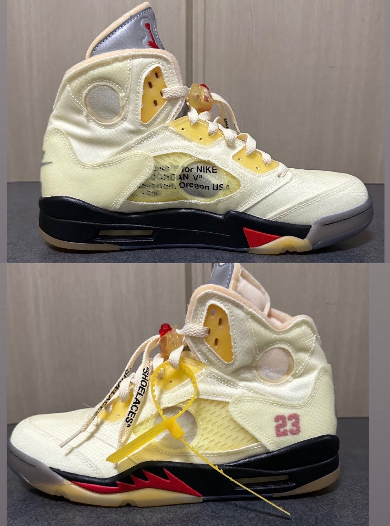 Off-White × Nike Air Jordan 5 "Sail"  