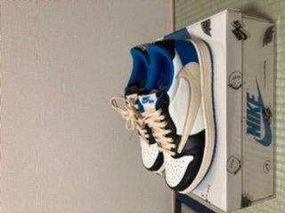 Travis Scott × fragment design × Nike Air Jordan 1 Low OG SP "Military Blue"